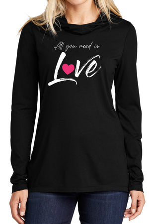 5104 - "All You Need Is Love" Unisex Lightweight Hoodie - Black