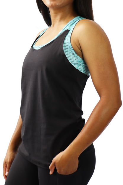 5005 - The Just Right "On The Go" Tank/ Black - FINAL SALE