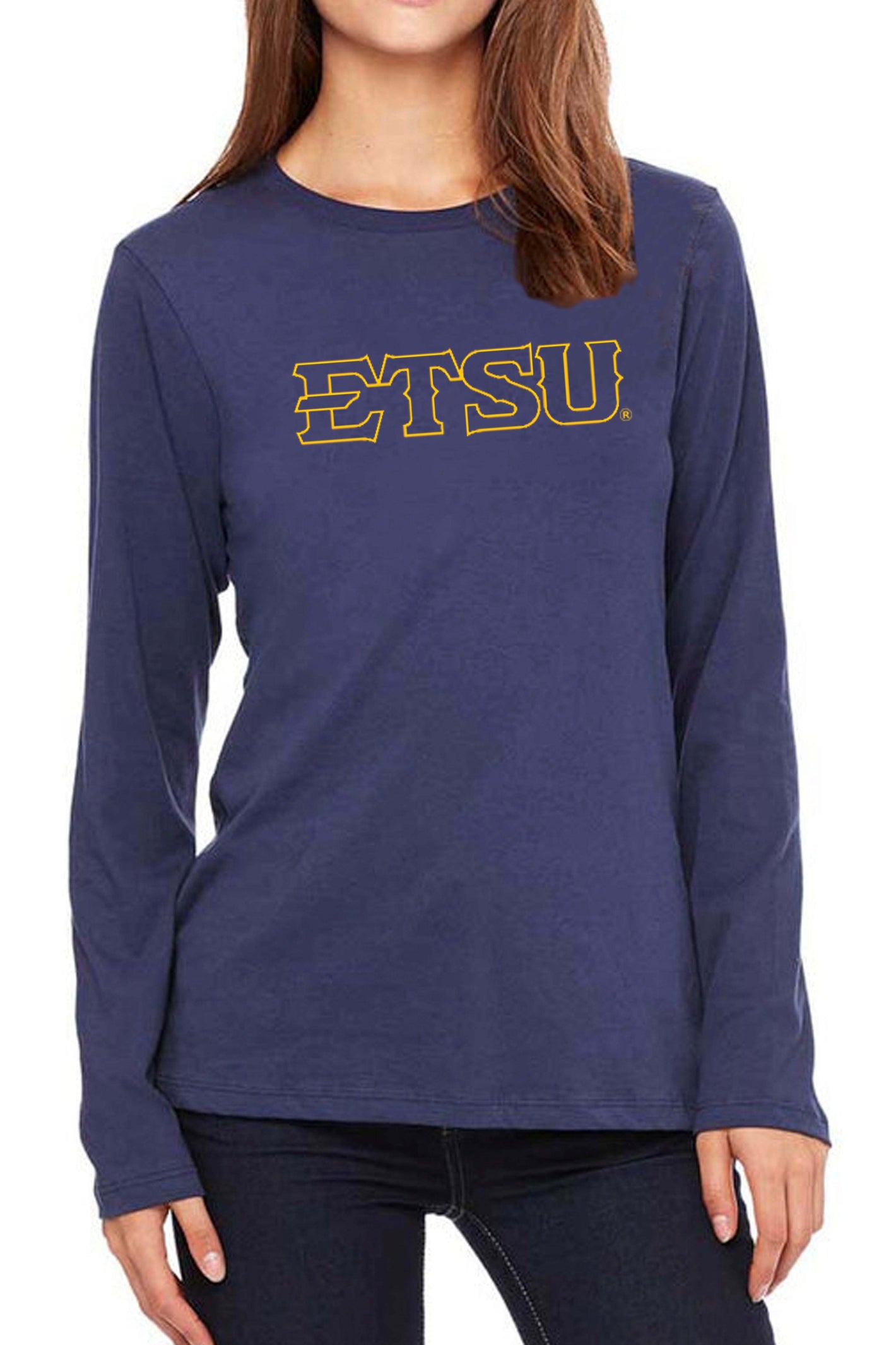 ETSU Triblend Unisex Longsleeve Tee/ Heather Navy