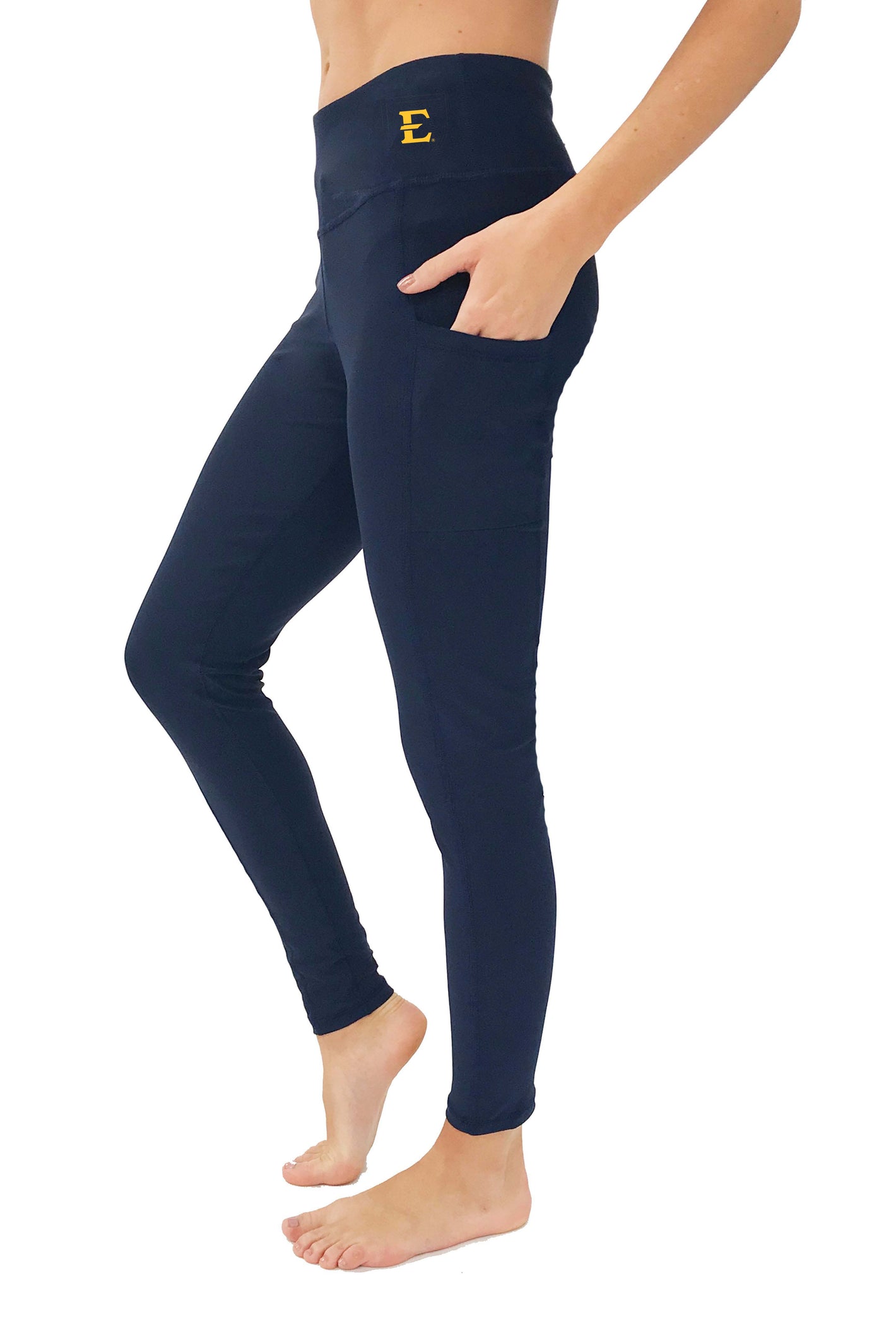 The ETSU "Victory" Cell Phone Pocket Legging/Navy