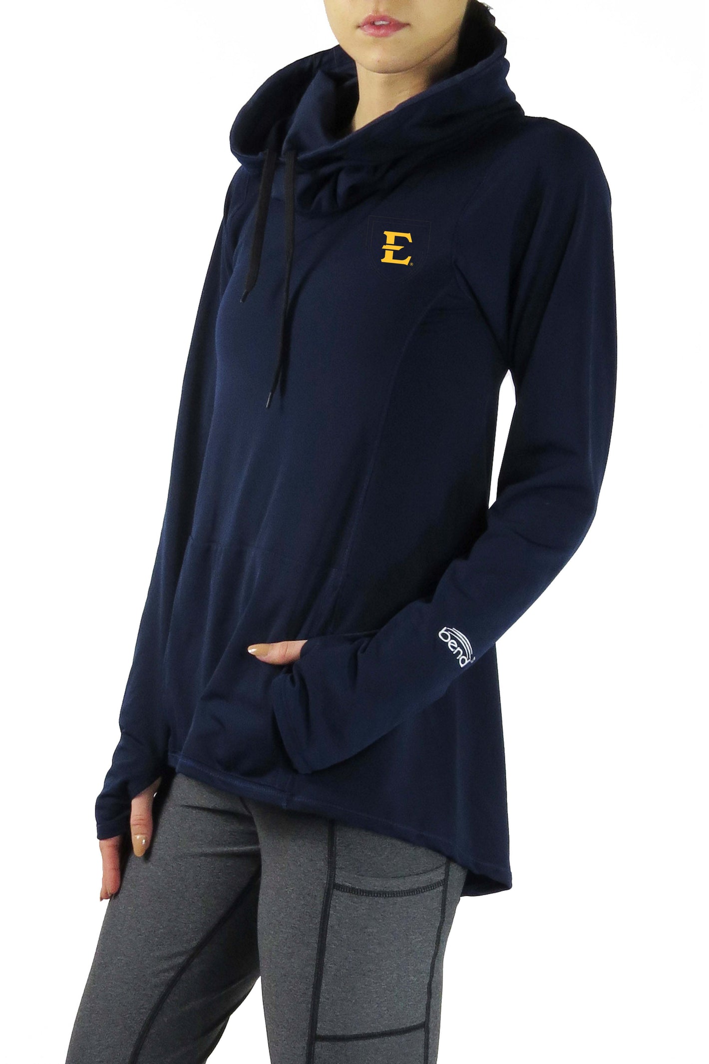 ETSU Luxe Funnelneck Long Sleeve/Navy