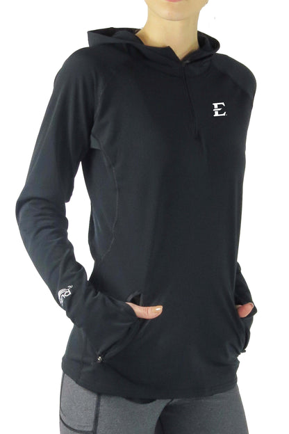 ETSU Performance Pony Tail Hoodie/Black