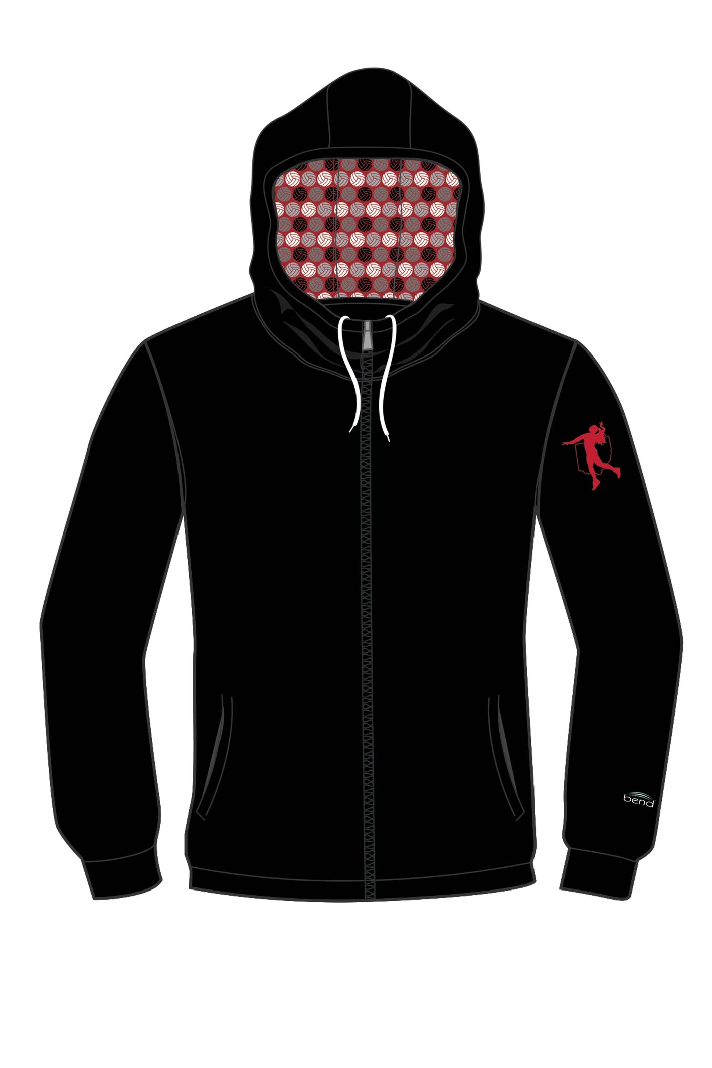 The Emily Londot Volleyball Luxe Snorkel Hoodie/Black