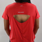 1312 - Ohio State Womens Open Back Short Sleeve Tee- Red