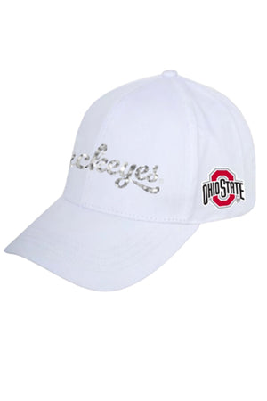 1104 - Ohio State Bling Ponytail Hat