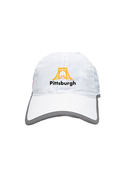 3014 - Pittsburgh Bridge Running Hat - White