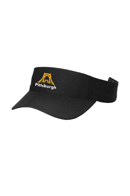 3014 - Pittsburgh Bridge Running Visor - Black