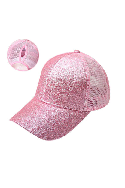 5429 - Sparkle Ponytail Hat with Velcro closure