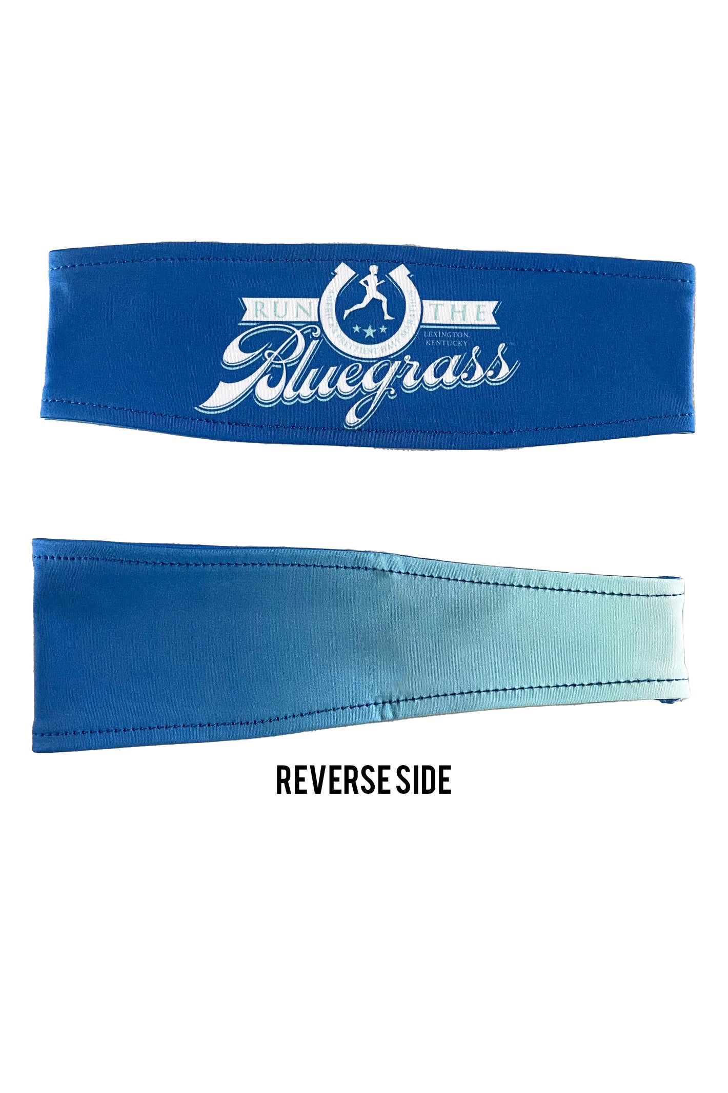 3215 - REVERSIBLE RunTheBluegrass Headband - Sky Blue/Teal