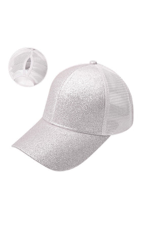 5429 - Sparkle Ponytail Hat with Velcro closure