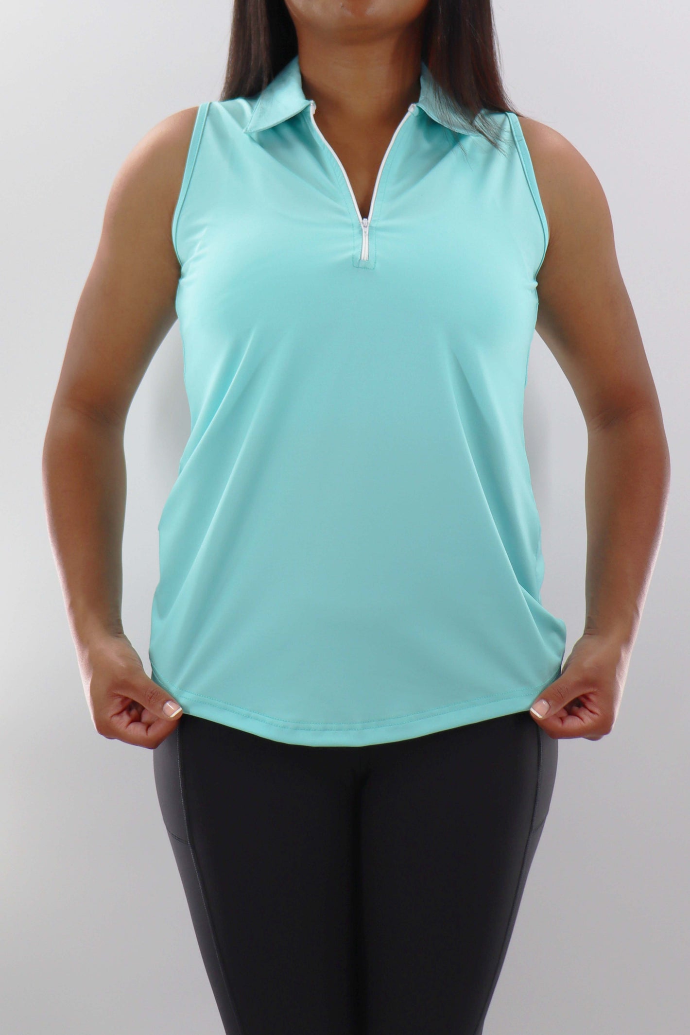 4113 - Womens Sleeveless Polo - Teal