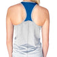 921 - West Virginia University Meshback Racer Tank Grey / Navy Back