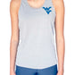 921 - West Virginia University Meshback Racer Tank Grey / Navy Back