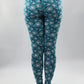 3317 - The Bend Perfect Pocket Legging - Teal/White/Navy Stencil Print