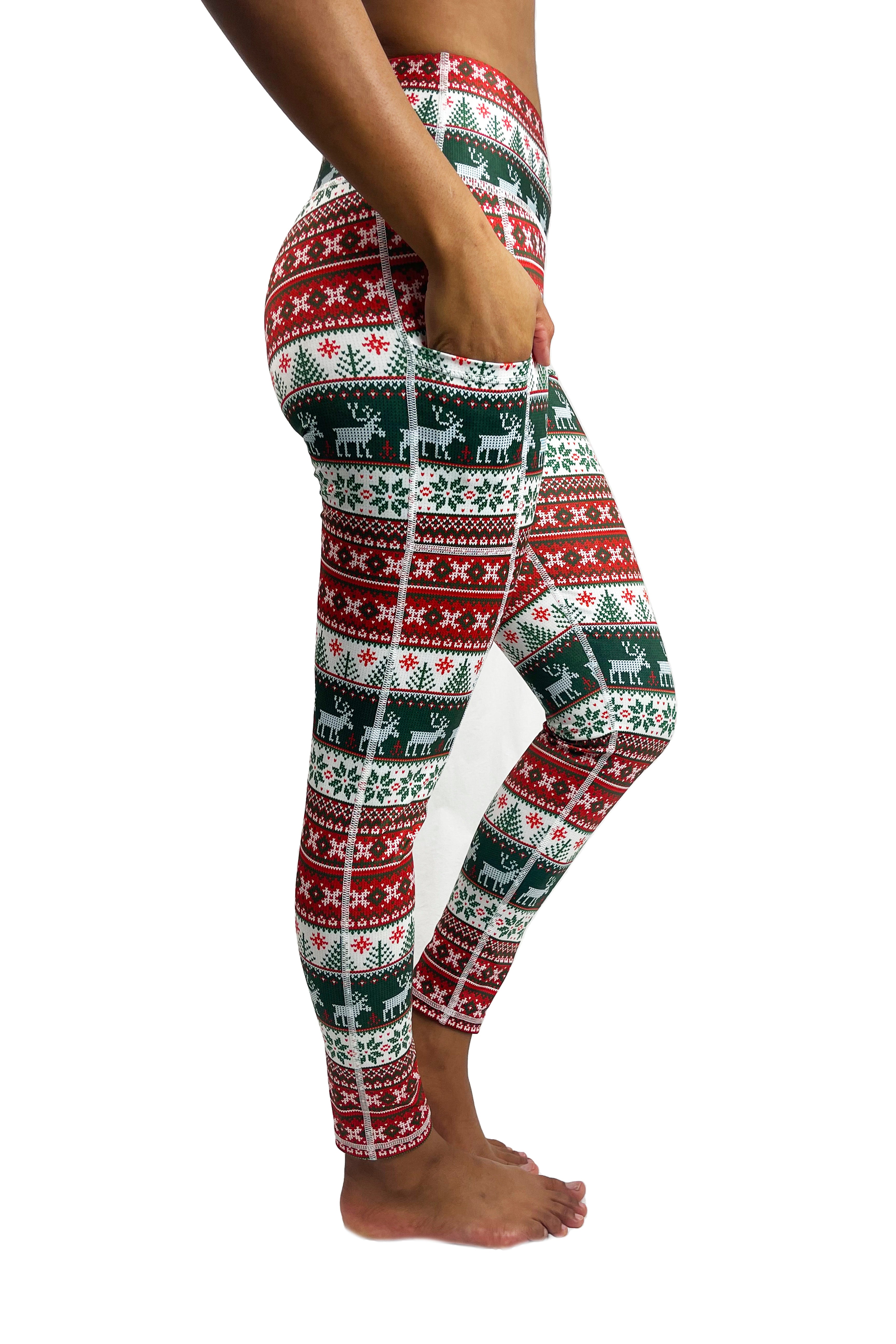 Bronco Babes Ugly Christmas Yoga Leggings – Red | Bronco Babes